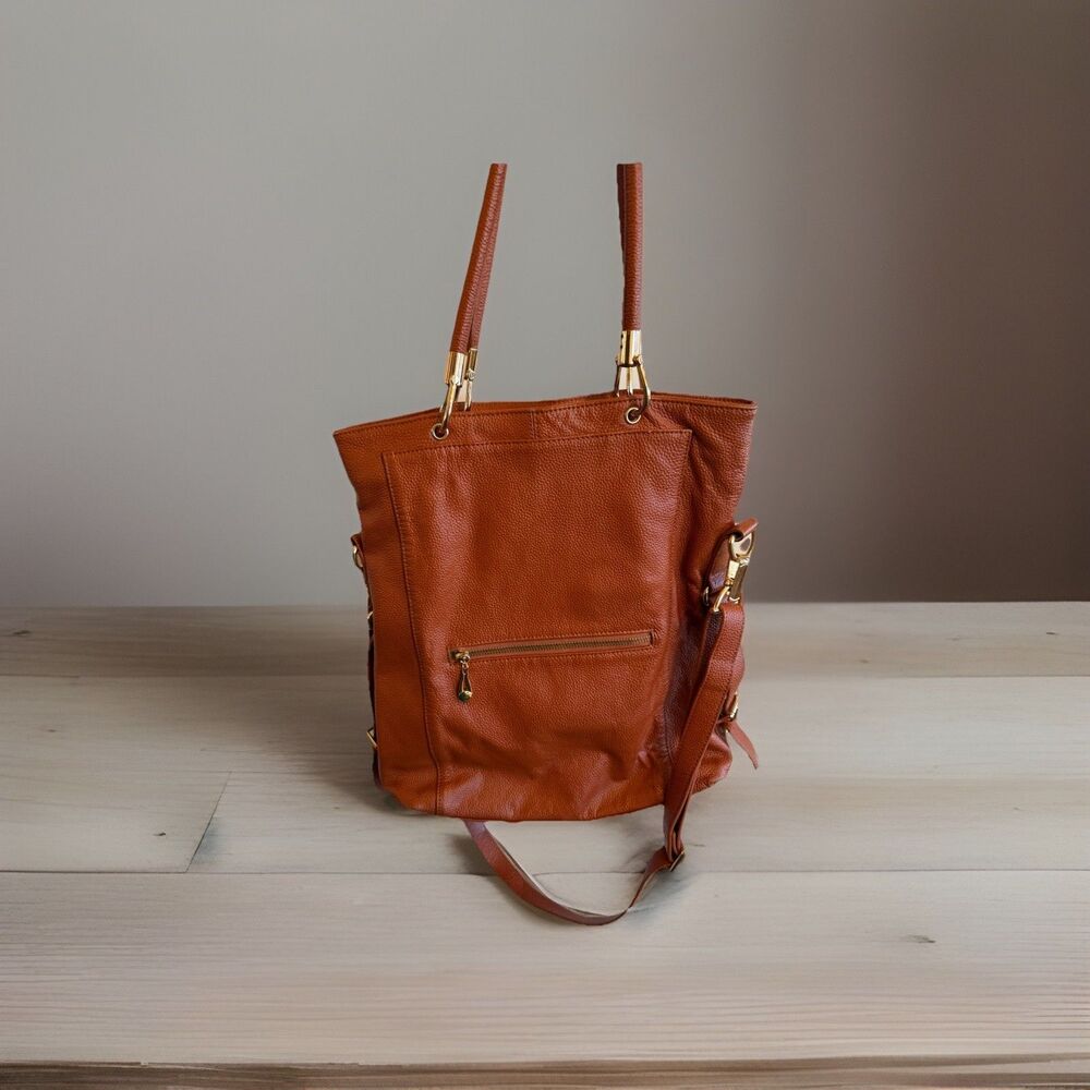 Kristen Bell x Erica Anenberg Womens Sutton Bag Brown Leather Large Crossbody